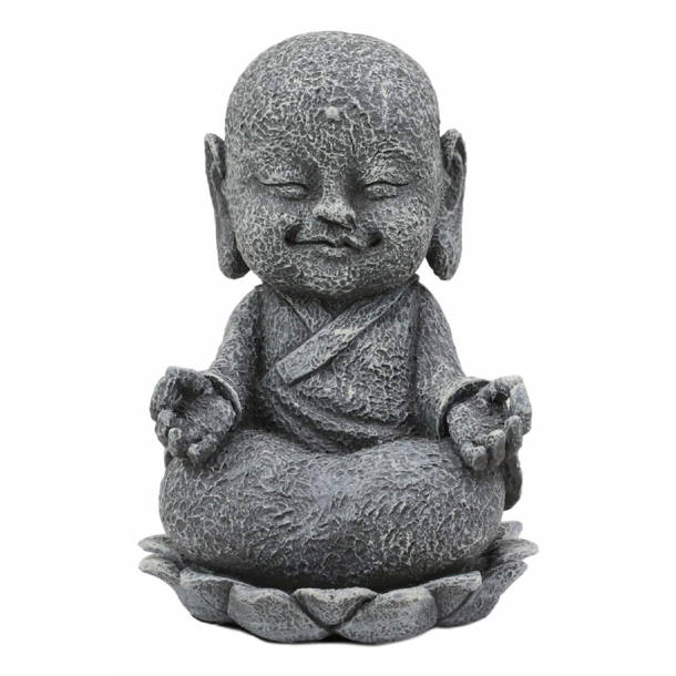 Bungalow Rose Eisuke Feng Shui Zen Meditating Japanese Jizo Cat Monk on